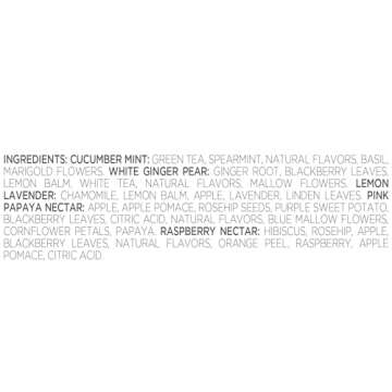 Tea Forte Mariposa Tea Sampler with 20 Pyramid Tea Infuser Bags - Fruit, Herb and Flower Tea - Presentation Box Assorted Variety Tea Gift Set