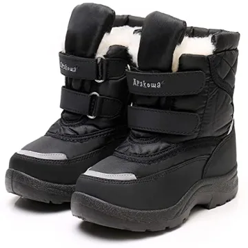 Apakowa Kid's Boys Girls Winter Snow Boots (Toddler/Little Kid)