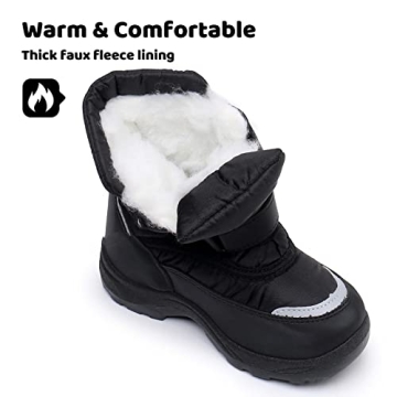 Apakowa Kid's Boys Girls Winter Snow Boots (Toddler/Little Kid)