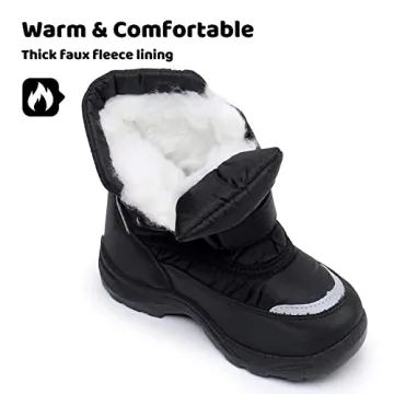 Apakowa Kid's Boys Girls Winter Snow Boots (Toddler/Little Kid)