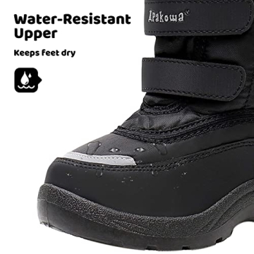 Apakowa Kid's Boys Girls Winter Snow Boots (Toddler/Little Kid)