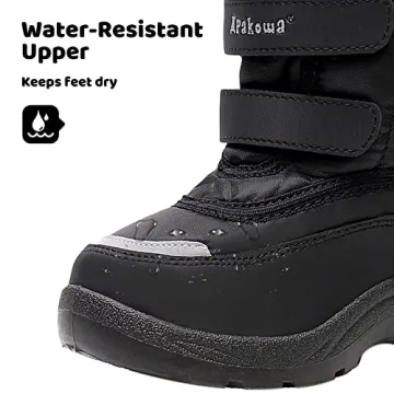 Apakowa Kid's Boys Girls Winter Snow Boots (Toddler/Little Kid)