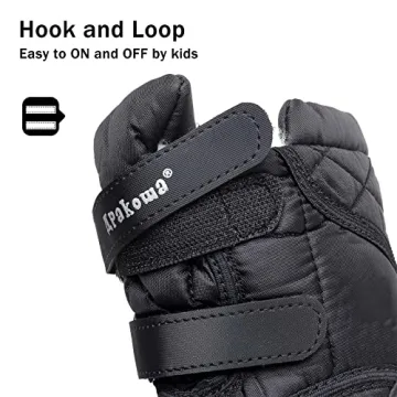 Apakowa Kid's Boys Girls Winter Snow Boots (Toddler/Little Kid)