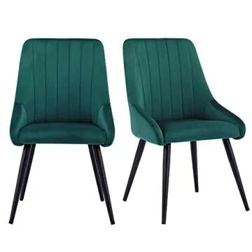 DUHOME Velvet Dining Chairs Set of 2 Stylish Comfort
