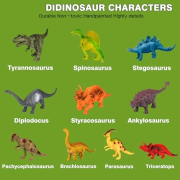 Realistic Dinosaur Toys Playset with Activity Mat for Kids