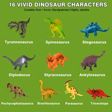 Realistic Dinosaur Toys Playset with Activity Mat for Kids