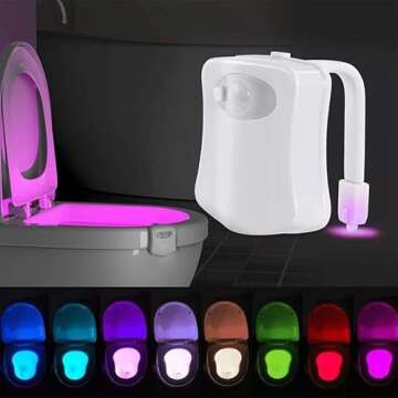 Best Light Motion Activated Toilet Night Light Plastic Toilet Nightlight