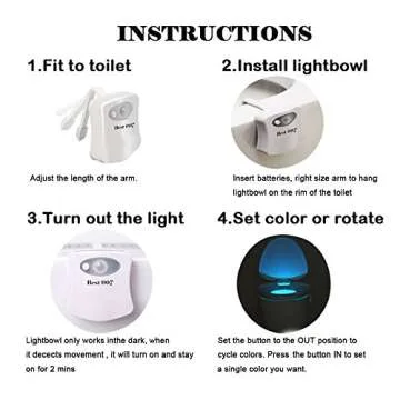 Best Light Motion Activated Toilet Night Light Plastic Toilet Nightlight