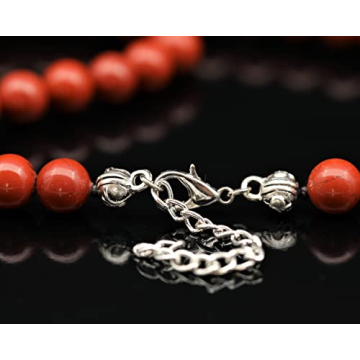 Natural Red Jasper Beaded Choker, Unique Healing Crystal Necklace