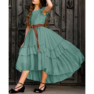 Elegant HOSIKA Flower Girl Dress for Kids Aged 6-7