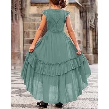 Elegant HOSIKA Flower Girl Dress for Kids Aged 6-7