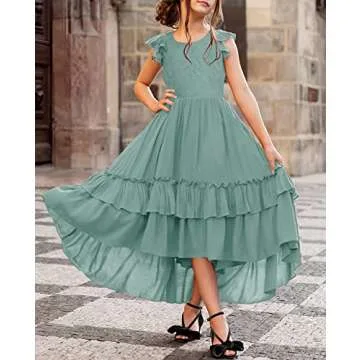 Elegant HOSIKA Flower Girl Dress for Kids Aged 6-7