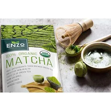 Enzo Miracle Berry Tablets (Pack of 1) and Matcha Green Tea Powder 4oz (Matcha)