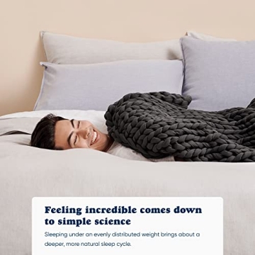 Bearaby Cotton Hand-Knit Weighted Blanket for Adults