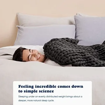 Bearaby Cotton Hand-Knit Weighted Blanket for Adults