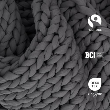 Bearaby Cotton Hand-Knit Weighted Blanket for Adults