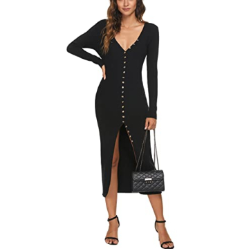 CMZ2005 Women's Long Sleeve Maxi Dress for Fall Fashion