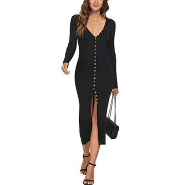 CMZ2005 Women's Long Sleeve Maxi Dress for Fall Fashion