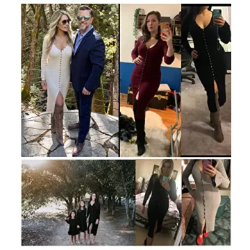 CMZ2005 Women's Long Sleeve Maxi Dress for Fall Fashion