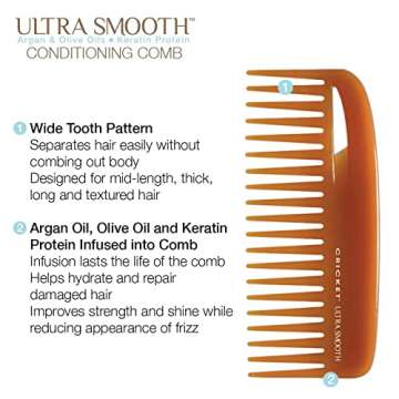 Cricket Ultra Smooth Hair Conditioning Rake Comb