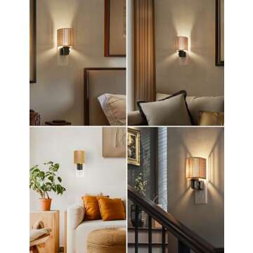 L LOHAS LED Night Lights Plug into Wall, Boho Night Light, Decorative Bohemian Night Light, Dimmable 0-100LM, 3000K, Light Sensor, Vintage Night Light Farmhouse for Bedside Bedroom Bathroom, 1 Pack