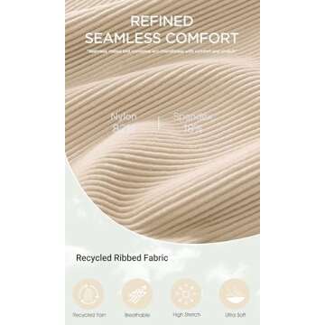 ODODOS Women's Crop Camisole 3-Pack Washed Seamless Rib-Knit Crop Tank Tops, Beige Coral Teal, Medium/Large