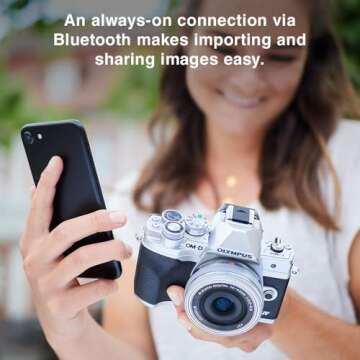 OM SYSTEM OLYMPUS E-M10 Mark IV Silver Micro Four Thirds System Camera M.Zuiko Digital ED 14-42mm F3.5-5.6 EZ kit 20MP Sensor 5-Axis Image Stabilization 4K Video Wi-Fi