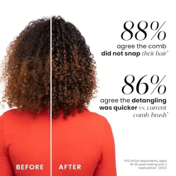 Tangle Teezer Wide Tooth Comb for Curly Hair Detangling