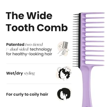 Tangle Teezer Wide Tooth Comb for Curly Hair Detangling