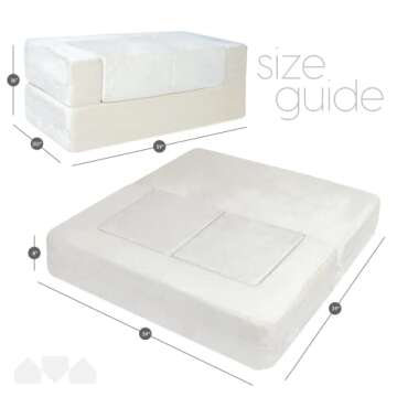 Milliard Kids Couch - Modular Kids Sofa for Toddler and Baby Playroom/Bedroom Furniture (Ivory) with Bonus Pillow