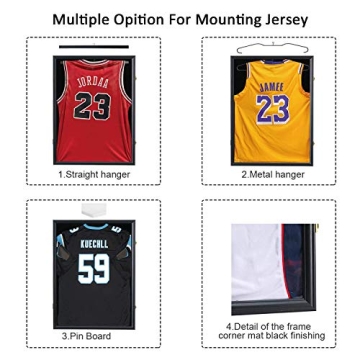 Stylish Jersey Frame with UV Protection for Memorabilia
