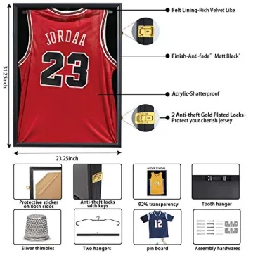 Stylish Jersey Frame with UV Protection for Memorabilia
