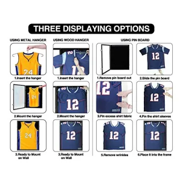 Stylish Jersey Frame with UV Protection for Memorabilia