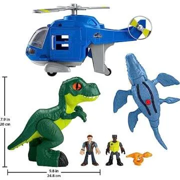 Fisher-Price Imaginext Jurassic World Dinosaur Toys, Dino Chopper with 3 Dinosaurs and Owen Grady Figure for Preschool Kids Ages 3+ Years