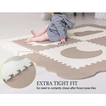 Extra Large Non Toxic Baby Play Mat Tiles - Stylish & Safe