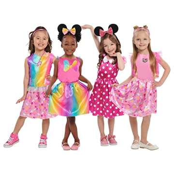 Disney Junior Minnie Mouse Bowdazzling Dress-Up and Pretend Play Trunk, Fits Sizes 4-6X, Kids Toys for Ages 3 Up, Amazon Exclusive by Just Play