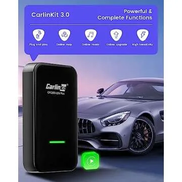 Carlinkit 2025 3.0 Wireless CarPlay Dongle Adapter U2W (Type C Design) for Factory Wired CarPlay Cars, Wireless CarPlay Adapter for iOS Version, Fit for Car from 2025