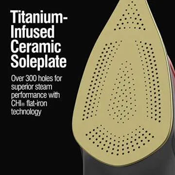 CHI Steam Iron with Powerful Steam and Fabric Guide