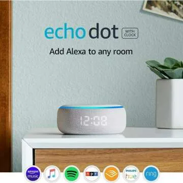 Echo Dot Smart Speaker with Clock - 3rd Gen Sandstone