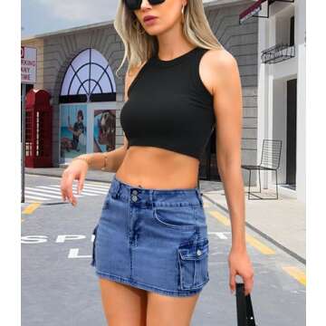 Stylish Women's Cargo Skirt Y2K with Pockets for Comfort