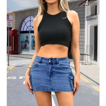 Stylish Women's Cargo Skirt Y2K with Pockets for Comfort