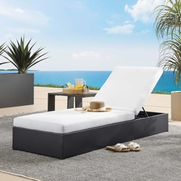 Modway Tahoe Outdoor Chaise Lounge with Weather-Resistant Cushions