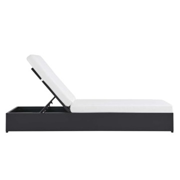 Modway Tahoe Outdoor Chaise Lounge with Weather-Resistant Cushions