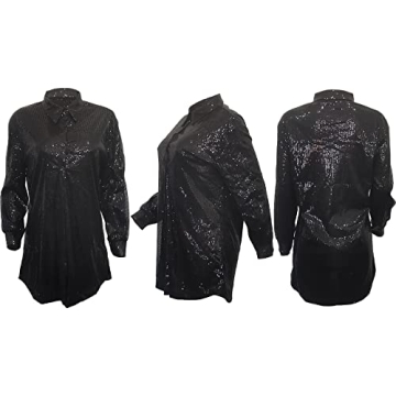 Womens Long Sleeve Sequin Dress for Parties and Clubs
