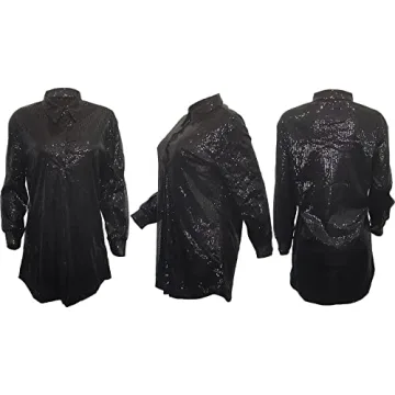 Womens Long Sleeve Sequin Dress for Parties and Clubs