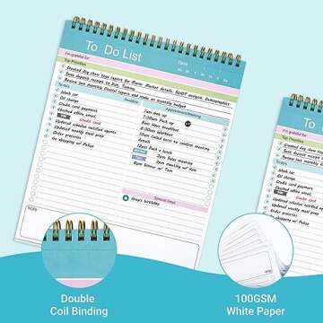 To Do List Notepad Spiral Bound Daily Planner