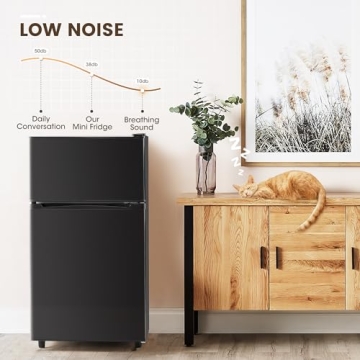 Compact 3.47 Cu.ft Mini Fridge with Freezer