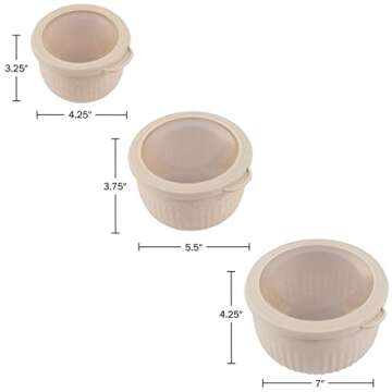Classic Cuisine Set of 3 Eco-Friendly Bowls - Versatile Kitchen Must-Have