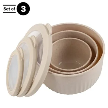 Classic Cuisine Set of 3 Eco-Friendly Bowls - Versatile Kitchen Must-Have