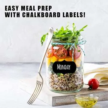 156PCS Chalkboard Labels, Premium Reusable Label Stickers, Chalk Labels for Pantry and Jars: Storage Bins, Mason, Spice, Glass, Cups, Containers, 2 Pack Erasable Chalk Marker (White/Yellow)